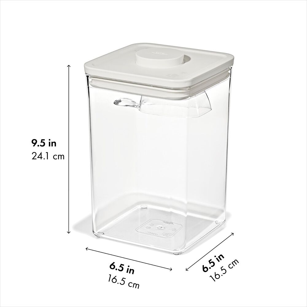 OXO Pet POP Container with Scoop — Big Square Medium — 4.4 Qt/4.2 L R0