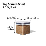 POP Container - Big Square Short (2.8 Qt/2.6 L) H1