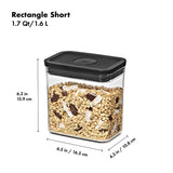 POP Container - Rectangle Short (1.7 Qt/1.6 L) - Matte Black Q5