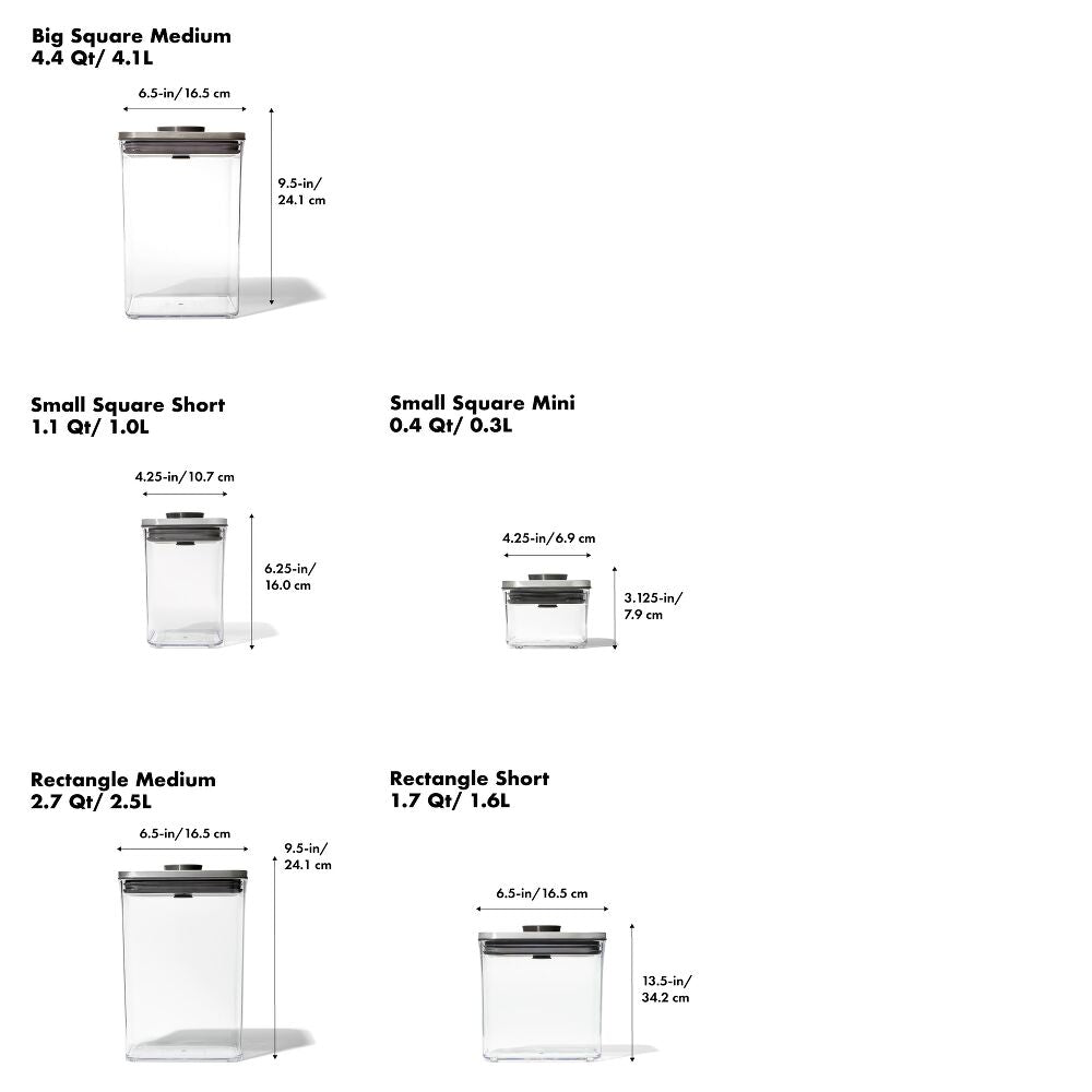 Steel 6-Piece POP Container Set S9