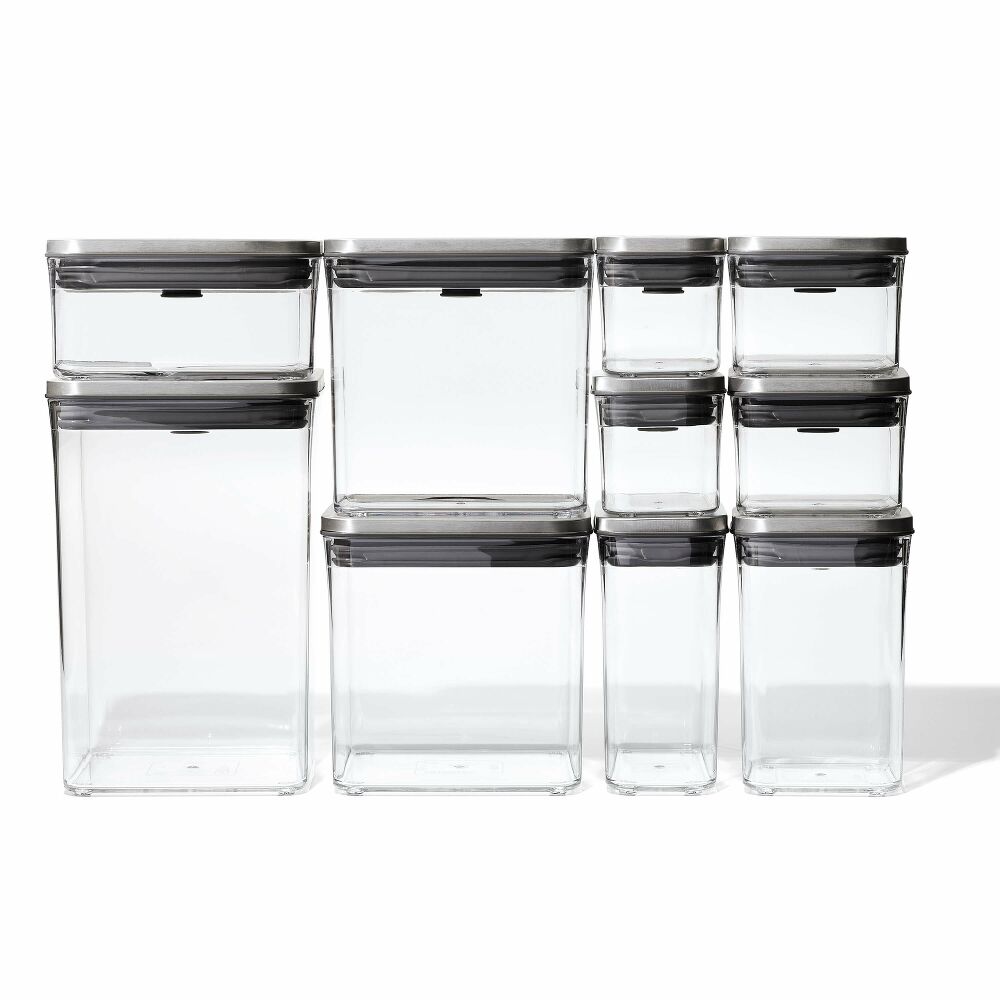 Steel 12-Piece POP Container Set D4