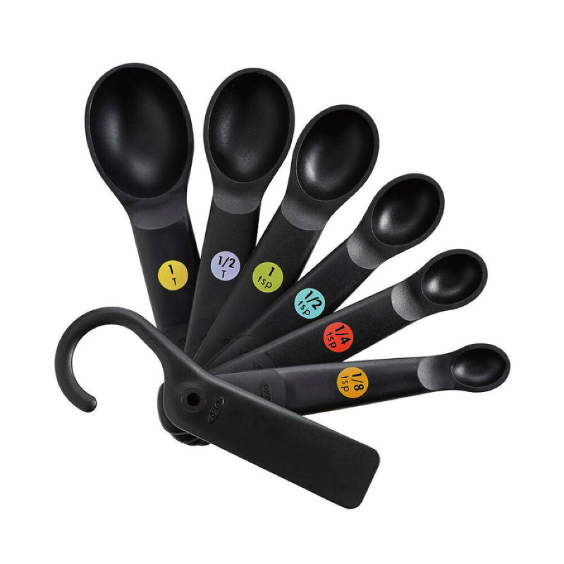 7 Piece Plastic Measuring Spoons - Black Z1