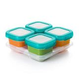 6 oz Baby Blocks™ Plastic Freezer Storage Containers - Tot Teal A2