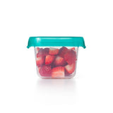 6 oz Baby Blocks™ Plastic Freezer Storage Containers - Tot Teal A2