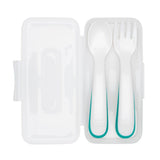On-the-Go Plastic Fork and Spoon Set with Travel Case N7
