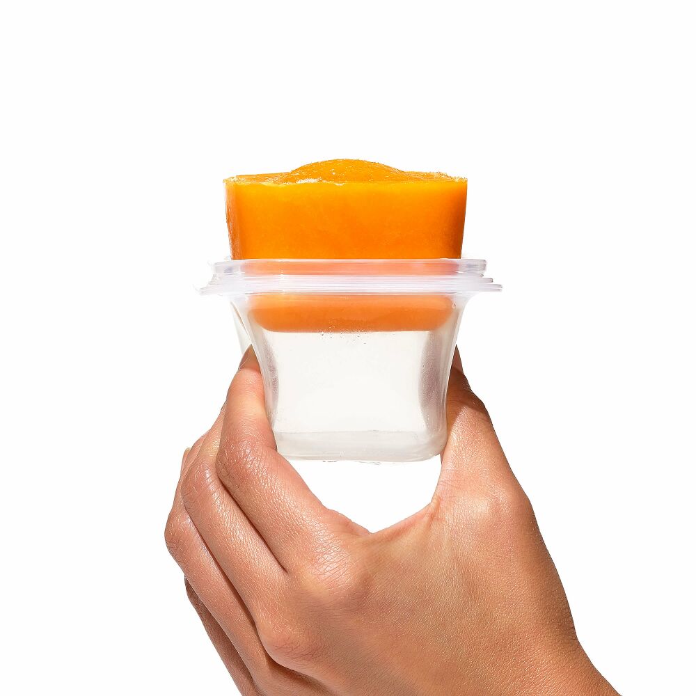 4 oz Baby Blocks™ Silicone Freezer Storage Containers - Tot Teal B2