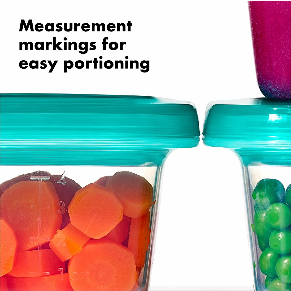 4 oz Baby Blocks™ Silicone Freezer Storage Containers - Tot Teal E6