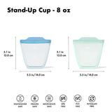 Tot Silicone Reusable Bag - 2-Piece Stand-Up Cup Set I8