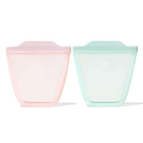 Tot Silicone Reusable Bag - 2-Piece Stand-Up Cup Set I8