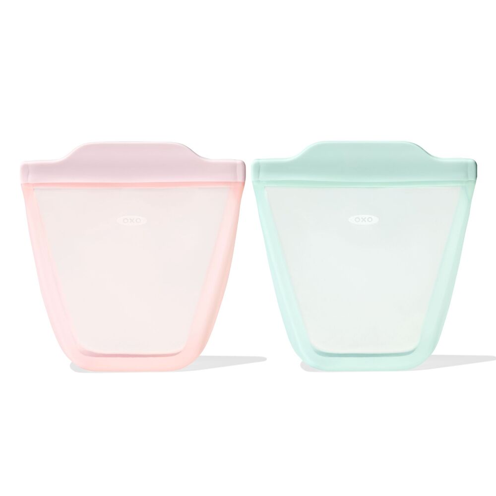 Tot Silicone Reusable Bag - 2-Piece Stand-Up Cup Set I8