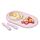 Textured Suction Plate & Spoons Set – 3-Piece L3