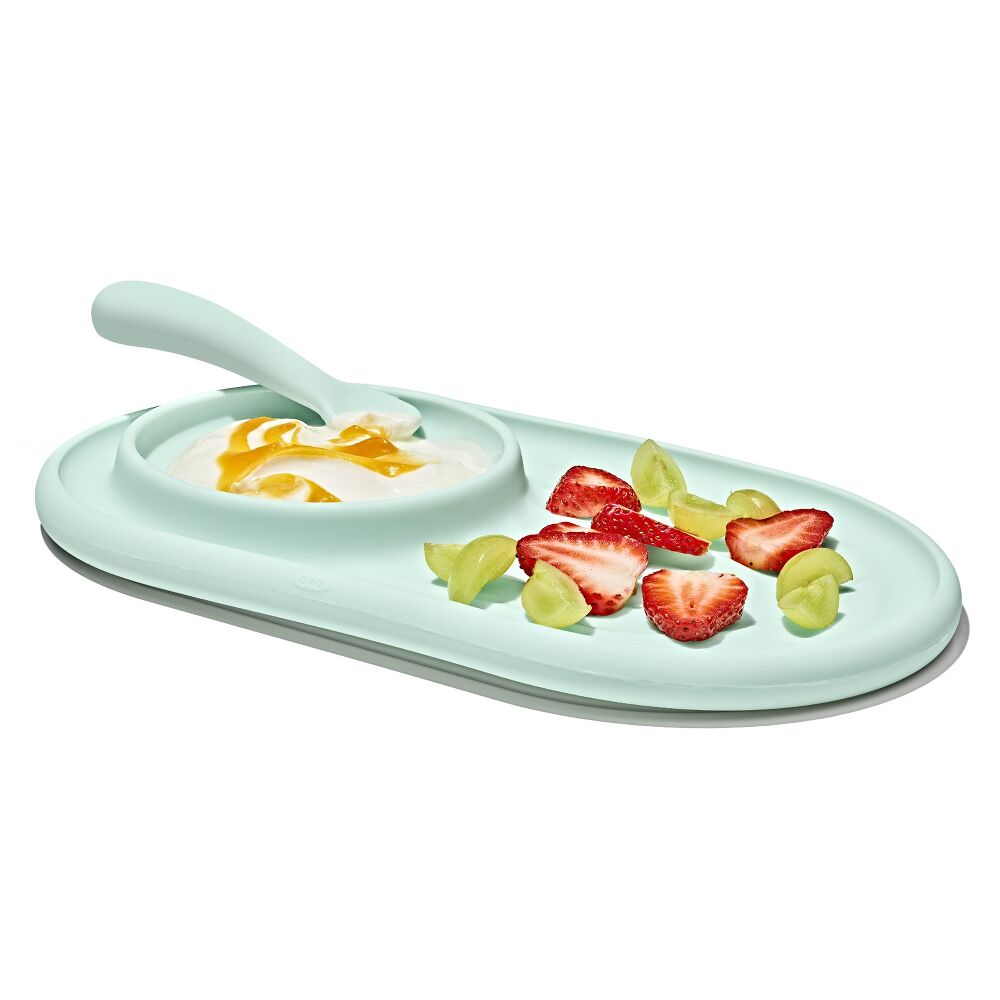 Textured Suction Plate & Spoons Set – 3-Piece L3