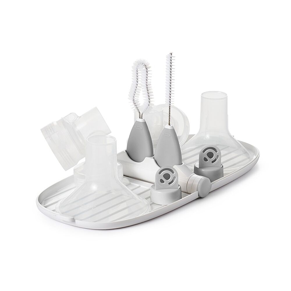 Breast Pump Parts Drying Rack with Detail Brushes E8