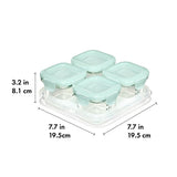 Glass Baby Blocks Food Storage Containers (4 oz) - Opal Q0