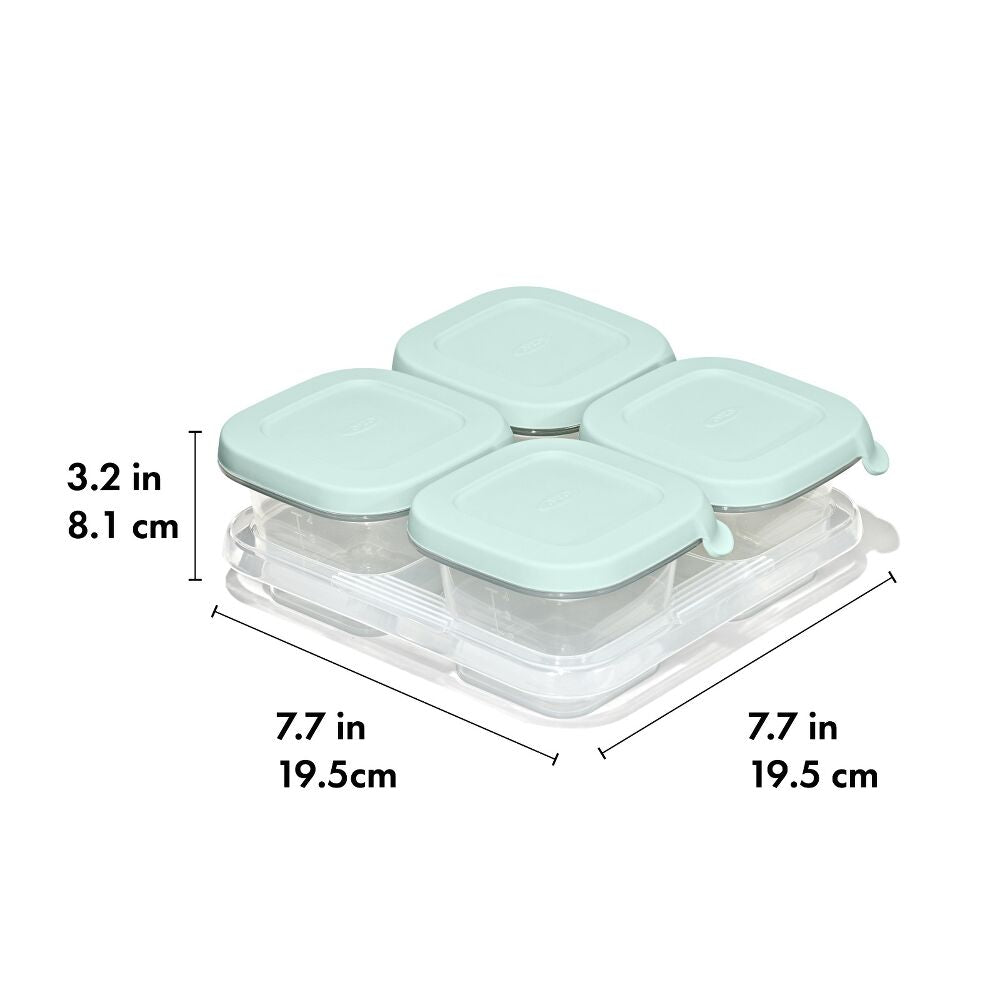 Silicone Baby Blocks Food Storage Containers (4 oz) - Opal A3