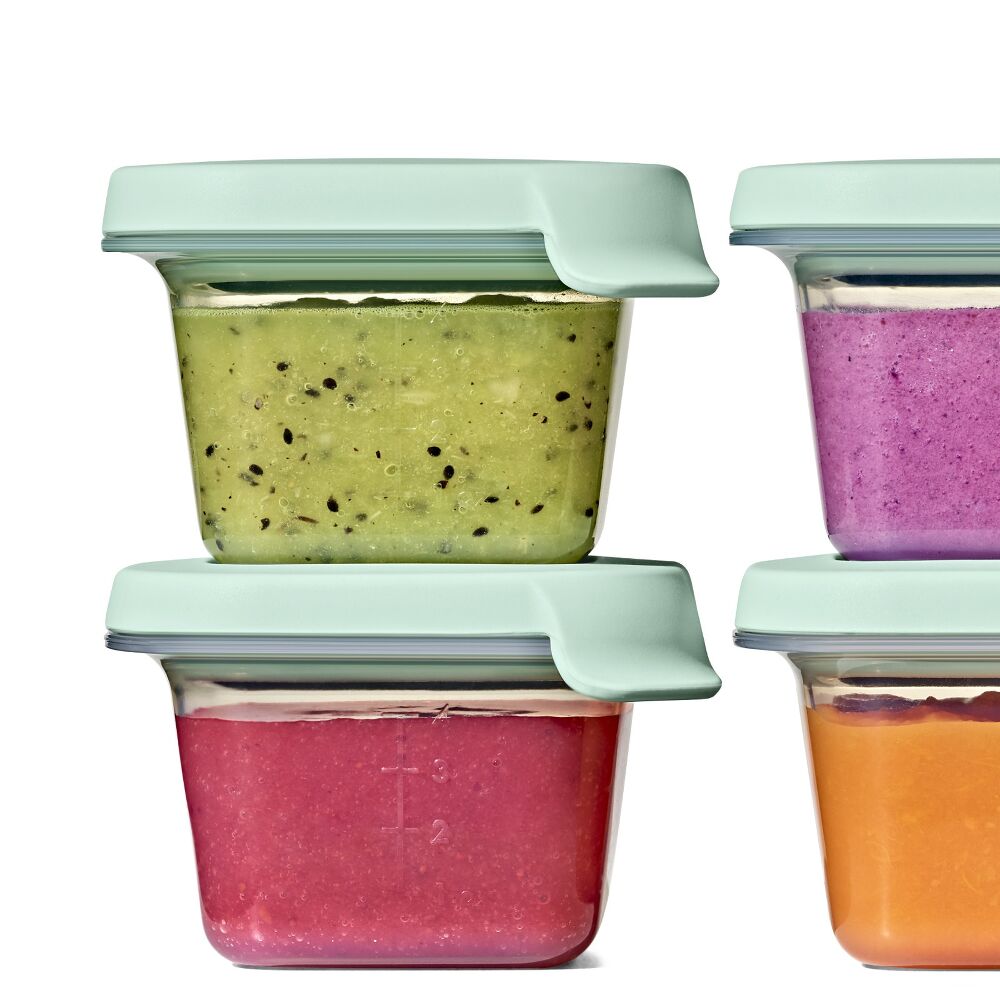 Silicone Baby Blocks Food Storage Containers (4 oz) - Opal A3
