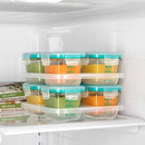 Baby Blocks Glass Food Storage Containers 4 Oz - Tot Teal Q6