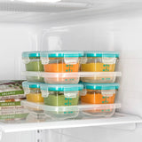 Baby Blocks Glass Food Storage Containers 4 Oz - Tot Teal Q6