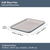 Non-Stick Pro Ceramic Coated Metal Bakeware Half Sheet Pan L0